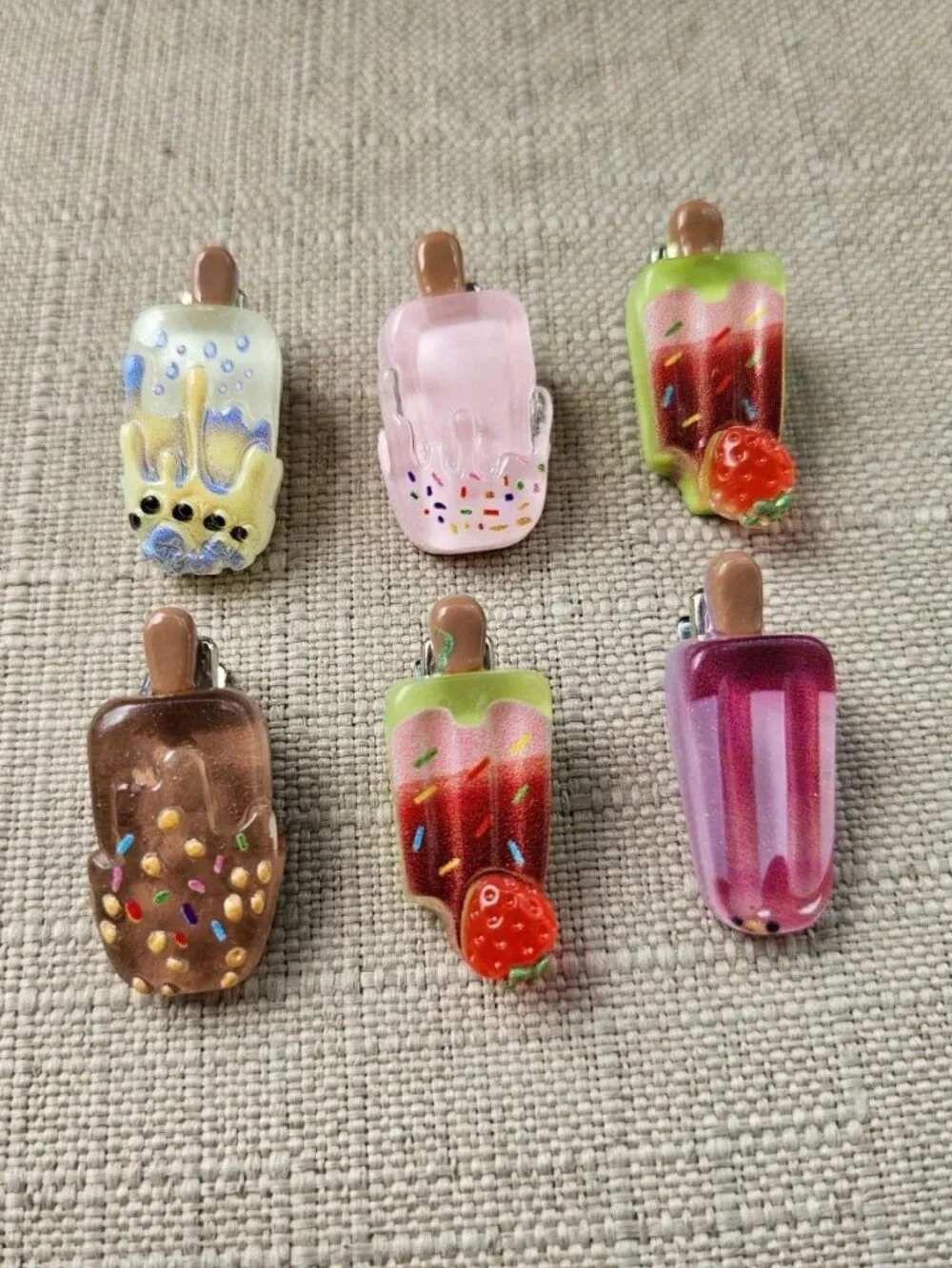 Women Ice Cream Hair Clips Cute Suitable for Braids Ponytails Hair Accessories